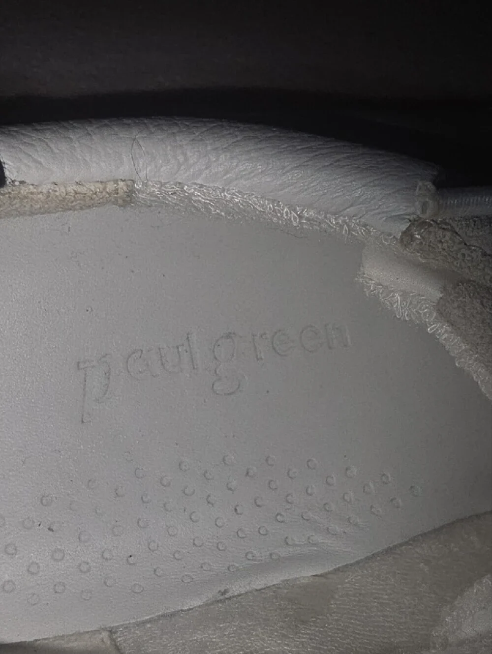 Paul Green Alison Men White & Beige Leather and Suede Lace-Up Sneaker 7.5 NWOT